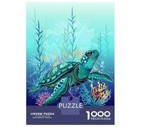 Puzzles De 1000 Pièces pour Adolescents Sea Turtle Watercolor Puzzles pour Adolescents, Jeu De Réflexion Amusant Et Humoristique, Cadeau d'anniversaire Unique 38x26cm/1000pcs