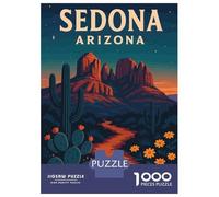 Puzzles De 1000 Pièces pour Adolescents Sedona Arizona - Desert Magic and Red Rock Trails Puzzle Adulte Jeu Familial Décoration Parfaite Activités Amusantes À La Maison 70x50cm/1000pcs
