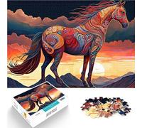 Puzzles de 1000 pièces pour Adolescents Série d'art équestre Style 1 défi éducatif avec des pièces de Formes aléatoires entièrement imbriquées 50x70cm
