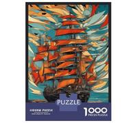 Puzzles De 1000 Pièces pour Adolescents Ship Battle Puzzle pour Adultes Jeu Manuel Amusant Et Humoristique Aide À Exercer Le Cerveau 52x38cm/1000pcs