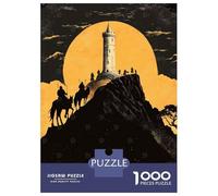 Puzzles De 1000 Pièces pour Adolescents Silhouettes at The Tower Puzzle pour Adultes Jeux Relaxants Décoration Intérieure Jeu Stimulant Cadeaux 70x50cm/1000pcs