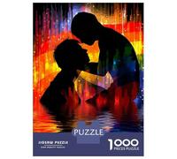 Puzzles De 1000 Pièces pour Adolescents Silhouettes in Rainbow Water Puzzle Jeux De Famille Décoration Intérieure Cadeaux d'anniversaire Uniques 52x38cm/1000pcs