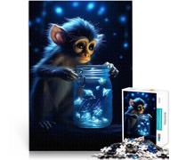 Puzzles de 1000 pièces pour Adolescents Singe Mignon Lumineux Jouet éducatif intellectuel décompressant Décoration Parfaite 75x50cm