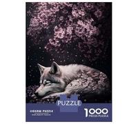 Puzzles De 1000 Pièces pour Adolescents Sleeping Wolf Puzzles pour Adultes Jeux Anti-Stress Analyse Et Logique Cadeaux d'anniversaire Uniques 52x38cm/1000pcs