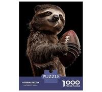 Puzzles De 1000 Pièces pour Adolescents Sloth American Football Puzzles pour Adultes - Jeu Difficile Et Stimulant À Terminer 70x50cm/1000pcs