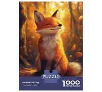 Puzzles De 1000 Pièces pour Adolescents Smiling Fox Puzzle pour Adultes Jouet Décoration Murale Défi Difficile À Compléter 70x50cm/1000pcs