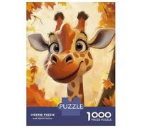 Puzzles De 1000 Pièces pour Adolescents Smiling Giraffe in Autumn Puzzle pour Adultes, Jouets À Monter Soi-même, Difficile, Idéal comme Cadeau pour Toute La Famille 38x26cm/1000pcs