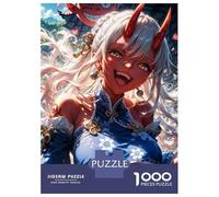 Puzzles De 1000 Pièces pour Adolescents Smiling Oni Anime Girl Puzzle Adulte Jeu Manuel Améliore La Mémoire Réduit Le Stress Cadeaux 52x38cm/1000pcs