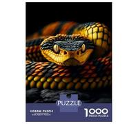 Puzzles De 1000 Pièces pour Adolescents Snake Gold and Black Puzzle Jeux Relaxants Une Œuvre d'art Cadeaux d'anniversaire Uniques 70x50cm/1000pcs