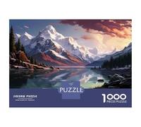 Puzzles De 1000 Pièces pour Adolescents Snow-Capped Mountain Reflections Puzzle Jeux Relaxants Cadeaux pour Femmes Cadeaux De Noël Et d'anniversaire 70x50cm/1000pcs