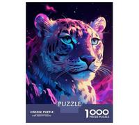 Puzzles De 1000 Pièces pour Adolescents Snow Leopard Aurora Puzzle Adulte Jeu Manuel Améliore La Mémoire Réduit Le Stress Cadeaux 70x50cm/1000pcs