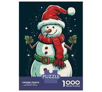 Puzzles De 1000 Pièces pour Adolescents Snowman Retro Puzzle Jeux Relaxants Cadeaux pour Femmes Cadeaux De Noël Et d'anniversaire 38x26cm/1000pcs