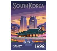 Puzzles De 1000 Pièces pour Adolescents South Korea Travel Puzzles pour Adolescents - Jeu Manuel - Décoration Murale - Défi À Relever 52x38cm/1000pcs