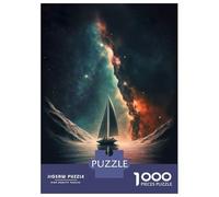 Puzzles De 1000 Pièces pour Adolescents Space Sail Boat Milky Way Puzzles pour Adolescents, Jouet, Décoration Murale, Décoration Intérieure, Cadeaux Anti-Stress 38x26cm/1000pcs
