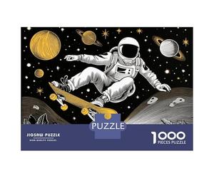 Puzzles De 1000 Pièces pour Adolescents Space Skateboarding Adventure Puzzles pour Adultes, Jeu Familial, Assemblage De Motifs, Cadeaux d'anniversaire Uniques 38x26cm/1000pcs