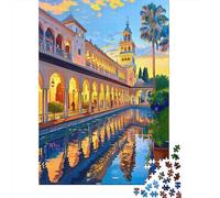 Puzzles De 1000 Pièces pour Adolescents Spanish Palace Reflections Puzzle Adulte, Jouet, Décoration Murale, Art Mural, Cadeaux d'anniversaire Uniques 38x26cm/1000pcs