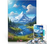 Puzzles de 1000 pièces pour Adolescents Spring Mountains - Les Sommets de la sérénade printanière Défi Difficile décoration Murale 75x50cm