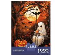 Puzzles De 1000 Pièces Pour Adolescents Stained Glass Ghost And Coffee Under The Moon Puzzles Pour Adolescents, Jouets À Monter Soi-même, Analyse Et Logique, Cadeau D'anniversaire Ou De Noël 38x26cm/1