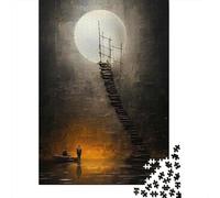 Puzzles De 1000 Pièces pour Adolescents Stairway to The Moon Puzzles pour Adolescents - Niveau De Difficulté : Difficile - Chaque Pièce Est Unique - Cadeau d'anniversaire, Cadeaux, 52x38cm/1000pcs