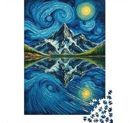 Puzzles De 1000 Pièces pour Adolescents Starry Night Reflections -2 Puzzle Jeux Relaxants Analyse Et Logique Jeu Stimulant Cadeaux 38x26cm/1000pcs