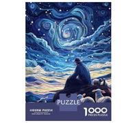 Puzzles De 1000 Pièces pour Adolescents Starry Night Shepherd's Journey Puzzle pour Adolescents - Défi Difficile - Jeu Éducatif - Amusant en Famille Et Soirée Jeux 52x38cm/1000pcs