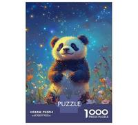 Puzzles De 1000 Pièces pour Adolescents Starry Panda Dreams Puzzles pour Adultes Jeux Amusants Décoration Parfaite pour Un Anniversaire, Noël 70x50cm/1000pcs