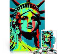 Puzzles de 1000 pièces pour Adolescents Statue de la liberté Jouets de Divertissement Familial Œuvre d'art 52x38cm
