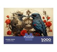 Puzzles De 1000 Pièces pour Adolescents Steampunk Bird Wall Art Print Puzzles pour Adultes Jeux Relaxants Cadeaux pour Femmes Interaction Parent-Enfant 70x50cm/1000pcs