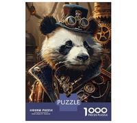 Puzzles De 1000 Pièces pour Adolescents Steampunk Panda Animal Puzzles pour Adolescents, Jouets Anti-Stress, Cadeaux pour Femmes, Cadeaux Anti-Stress 70x50cm/1000pcs