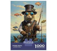 Puzzles De 1000 Pièces pour Adolescents Steampunk Seal Fisherman Puzzle pour Adultes Jouet Décoration Murale Défi Difficile À Compléter 70x50cm/1000pcs
