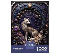 Puzzles De 1000 Pièces pour Adolescents Steampunk White Fox Art Puzzles pour Adolescents, Jeu De Réflexion Amusant Et Humoristique, Cadeau d'anniversaire Unique 52x38cm/1000pcs