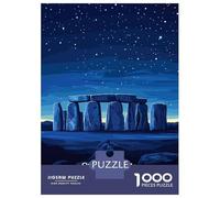 Puzzles De 1000 Pièces Pour Adolescents Stonehenge Night Sky Puzzles Pour Adultes Vacances À La Maison Tuer Le Temps Entraîner Son Cerveau Et Ses Mains Cadeau D'anniversaire, Cadeaux De Voyage, 70x50c