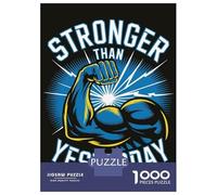 Puzzles De 1000 Pièces pour Adolescents Stronger Than Yesterday Arm Graphic Puzzles pour Adolescents, Jouets Anti-Stress, Cadeaux pour Femmes, Cadeaux Anti-Stress 38x26cm/1000pcs