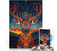 Puzzles de 1000 pièces pour Adolescents Style Artistique du cerf Analyse et logique Renforcer l'amour Entre Les Couples 75x50cm