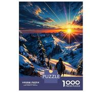 Puzzles De 1000 Pièces pour Adolescents Sunrise Top The Mountain Puzzle pour Adultes Relax Games Hand Speed Race Offre Cadeaux pour Toute La Famille 52x38cm/1000pcs