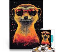 Puzzles de 1000 pièces pour Adolescents Suricate Cool Défi Difficile pour soulager Le Stress Décoration d'intérieur 52x38cm