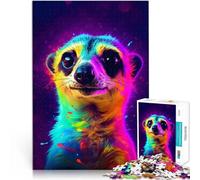 Puzzles de 1000 pièces pour Adolescents Suricate néon Jouets éducatifs d'apprentissage Renforcer l'amour Entre Les Couples 38x26cm