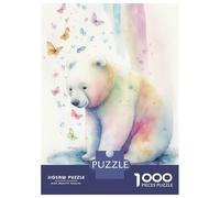 Puzzles De 1000 Pièces pour Adolescents Sweet Polar Bear Puzzle Adulte Jeu Manuel Amusant Et Humoristique Cadeau Anti-Stress 52x38cm/1000pcs