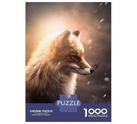 Puzzles De 1000 Pièces pour Adolescents The Fox and Butterfly Glow Puzzle pour Adultes Jouet Décoration Murale Défi Difficile À Compléter 38x26cm/1000pcs