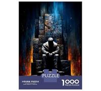 Puzzles De 1000 Pièces pour Adolescents The One Who Waits Upon The Throne - Silent King of Ash and Flame Puzzle Adulte Jeu Manuel Amusant Et Humoristique Cadeau Anti-Stress 70x50cm/1000pcs