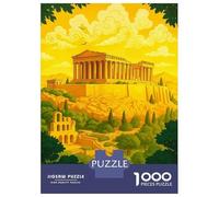 Puzzles De 1000 Pièces pour Adolescents The Parthenon at The Golden Hour Puzzles pour Adolescents - Jeu Manuel pour Améliorer La Mémoire - Cadeaux pour Les Amis Et La Famille 52x38cm/1000pcs