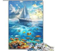 Puzzles de 1000 pièces pour Adolescents, thème Bateau naviguant sur l'océan, Jeux éducatifs, décoration d'intérieur, idéal pour la décoration de Bureau (50x75cm)