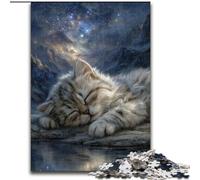 Puzzles de 1000 pièces pour Adolescents, thème Chat endormi, Jeux éducatifs, décoration d'intérieur, idéal pour la décoration de Bureau (26x38cm)