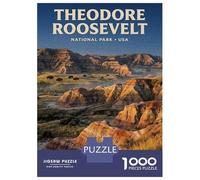 Puzzles De 1000 Pièces Pour Adolescents Theodore Roosevelt National Park Puzzles Pour Adolescents Vacances À La Maison Tuer Le Temps Stimuler Le Cerveau Amusant En Famille Et Soirée Jeux 52x38cm/1000p