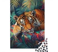 Puzzles De 1000 Pièces pour Adolescents Tiger in Jungle-2 Puzzles pour Adolescents, Jouets À Monter Soi-même, Analyse Et Logique, Cadeau d'anniversaire Ou De Noël 38x26cm/1000pcs