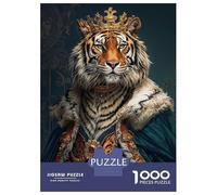 Puzzles De 1000 Pièces pour Adolescents Tiger King Puzzle pour Adultes Jeu Familial Course De Vitesse Manuelle Cadeaux Uniques pour Anniversaire Et Noël 52x38cm/1000pcs