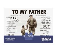 Puzzles De 1000 Pièces pour Adolescents to My Father Gift Puzzles pour Adolescents : Un Jeu Éducatif Amusant Et Humoristique, Un Défi Intellectuel 52x38cm/1000pcs