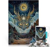 Puzzles de 1000 pièces pour Adolescents Totem du Dragon Jouets de Jeu pour Cadeau Familial Cadeaux pour Les Amis et la Famille 52x38cm