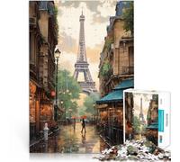 Puzzles de 1000 pièces pour Adolescents Tour Eiffel à Paris Jouet éducatif d'apprentissage Décoration d'intérieur 52x38cm