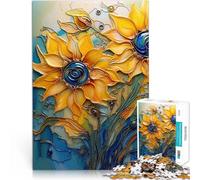 Puzzles de 1000 pièces pour Adolescents Tournesol Art Jeu Familial Anti-Stress Défi Difficile Jeu de défi Unique 38x26cm